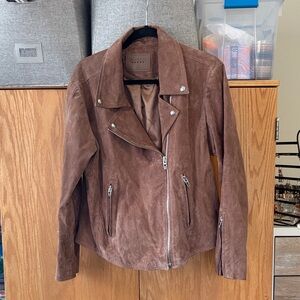 Blank NYC Chocolate Suede Leather Jacket